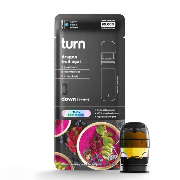 Turn Hemp THCA Blend Pods 1g – Indica (NEED TURN PEN)