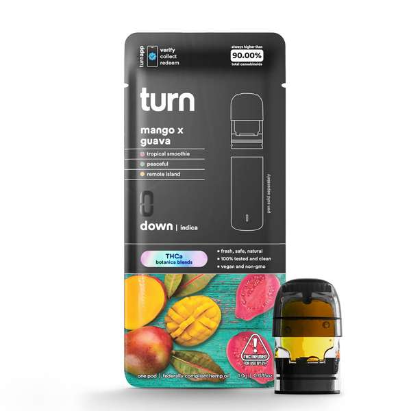 Turn Hemp THCA Blend Pods 1g – Indica (NEED TURN PEN)