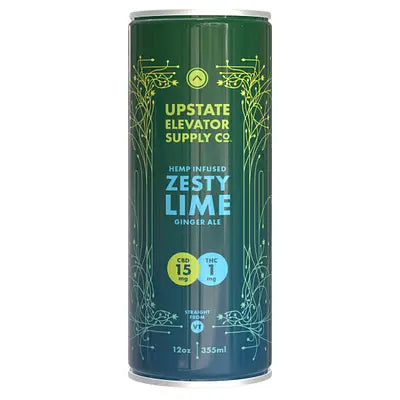 Upstate Elevator 1mg THC Zesty Lime Ginger Ale