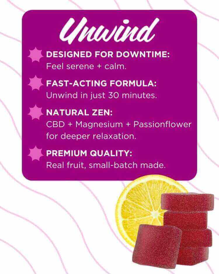 Mission Farms Unwind Delta-9 THC Gummies with Nano THC