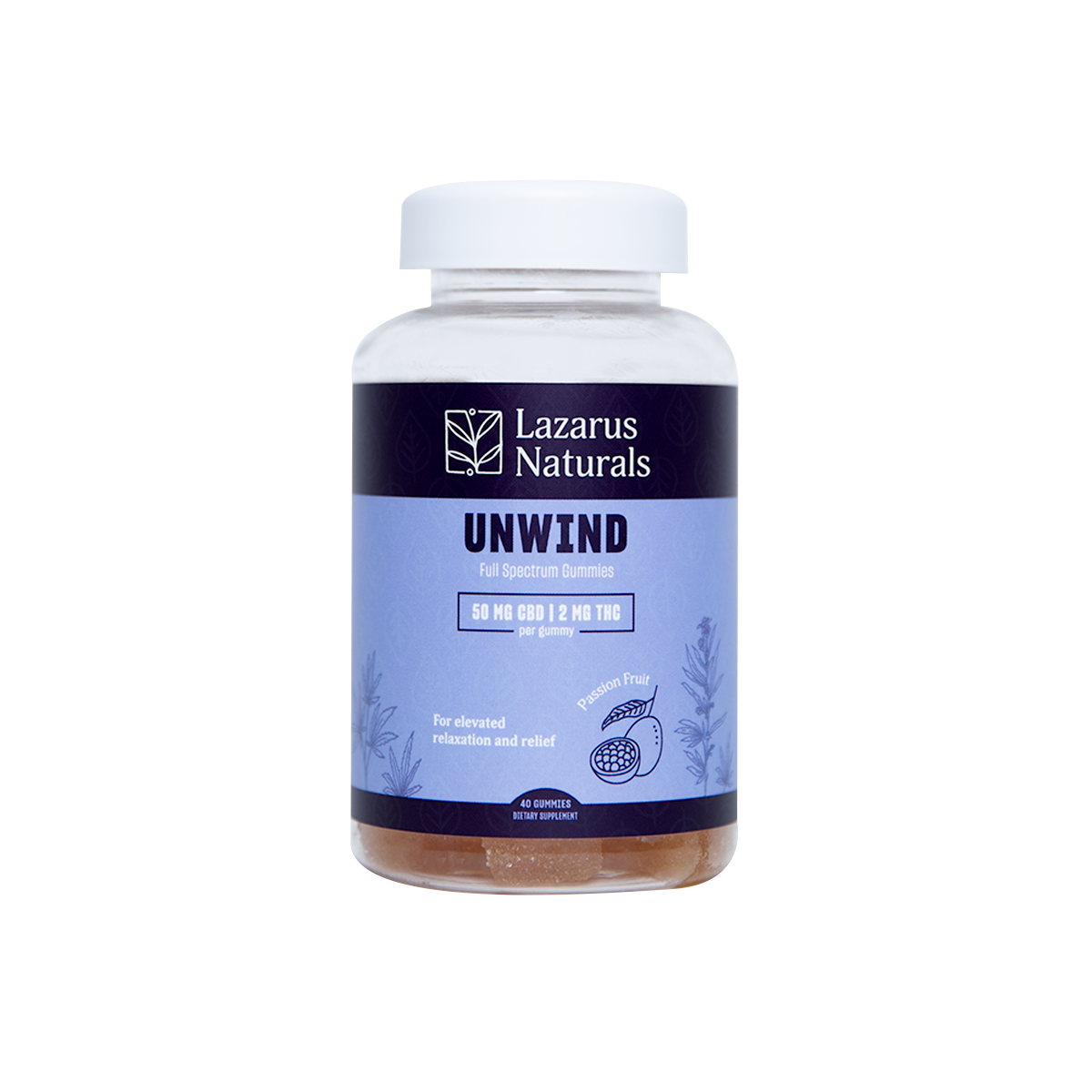 Lazarus Naturals CBD+THC GUMMIES, UNWIND