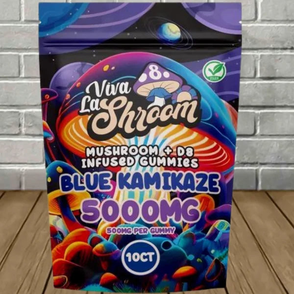 Viva La Shroom Mushroom + D8 Infused Gummies 5000mg Best Price