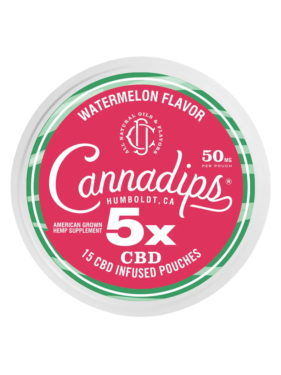Watermelon Cannadips 5X CBD Infused Pouches 15ct 750MG Best Sales Price - Pouches