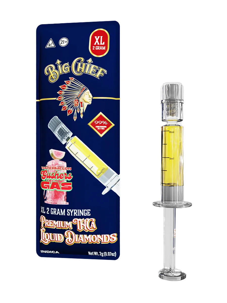 Watermelon Gusherz Gas Big Chief Syringe Premium THCA Liquid Diamonds 2G Best Sales Price - CBD