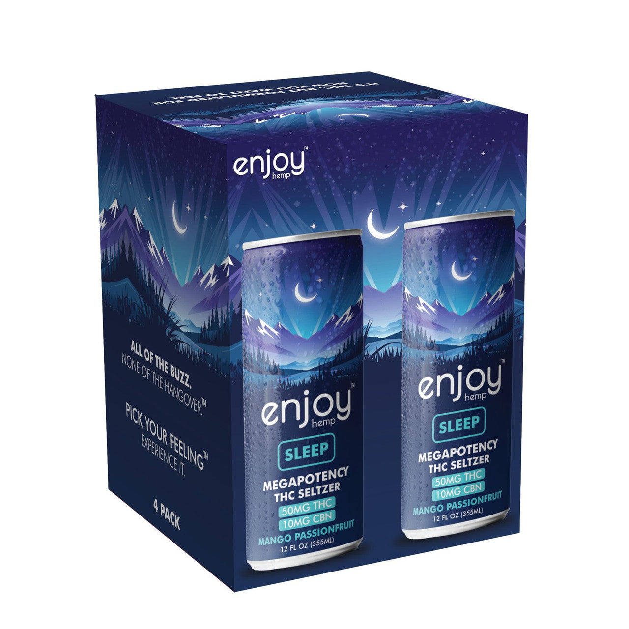 Enjoy Hemp 10mg THC + 10mg CBN Mango Passionfruit Seltzer for Sleep | Mediumdose