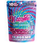 Wunder High Potency Mushroom Gummies Pink Lemonade+Blue Lotus