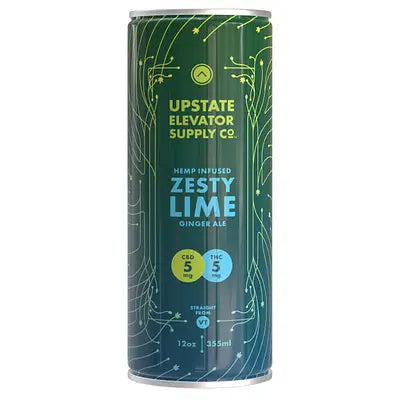 Upstate Elevator 5mg THC Zesty Lime Ginger Ale