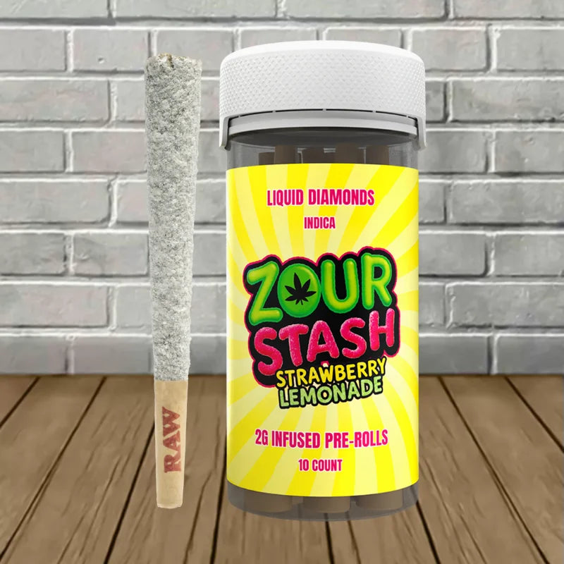 Zour Stash Liquid Diamonds THCa 2g Prerolls | 10ct
