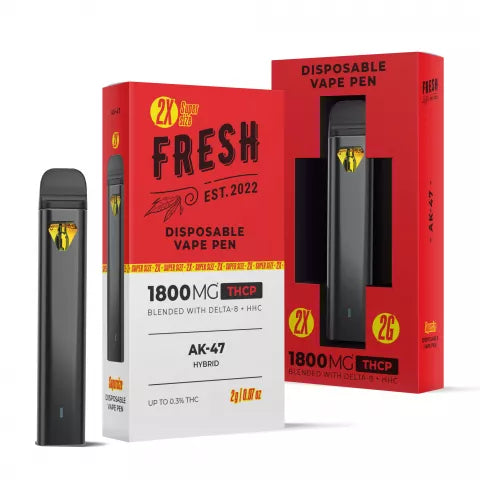 1800mg THCP, D8, HHC Vape Pen - AK-47 - Hybrid - 2ml - Fresh Best Price