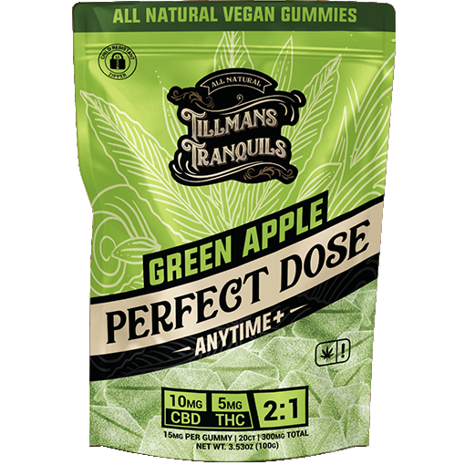 Tillmans Tranquils Green Apple 2:1 CBD:THC Gummies Best Price