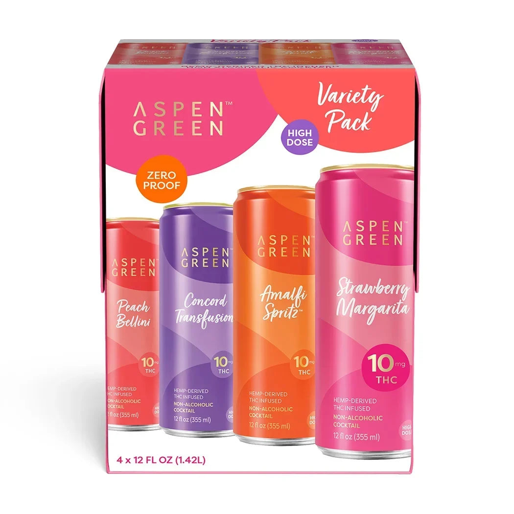 Aspen Green THC Drink Variety Pack - 10mg Best Sales Price - Seltzers
