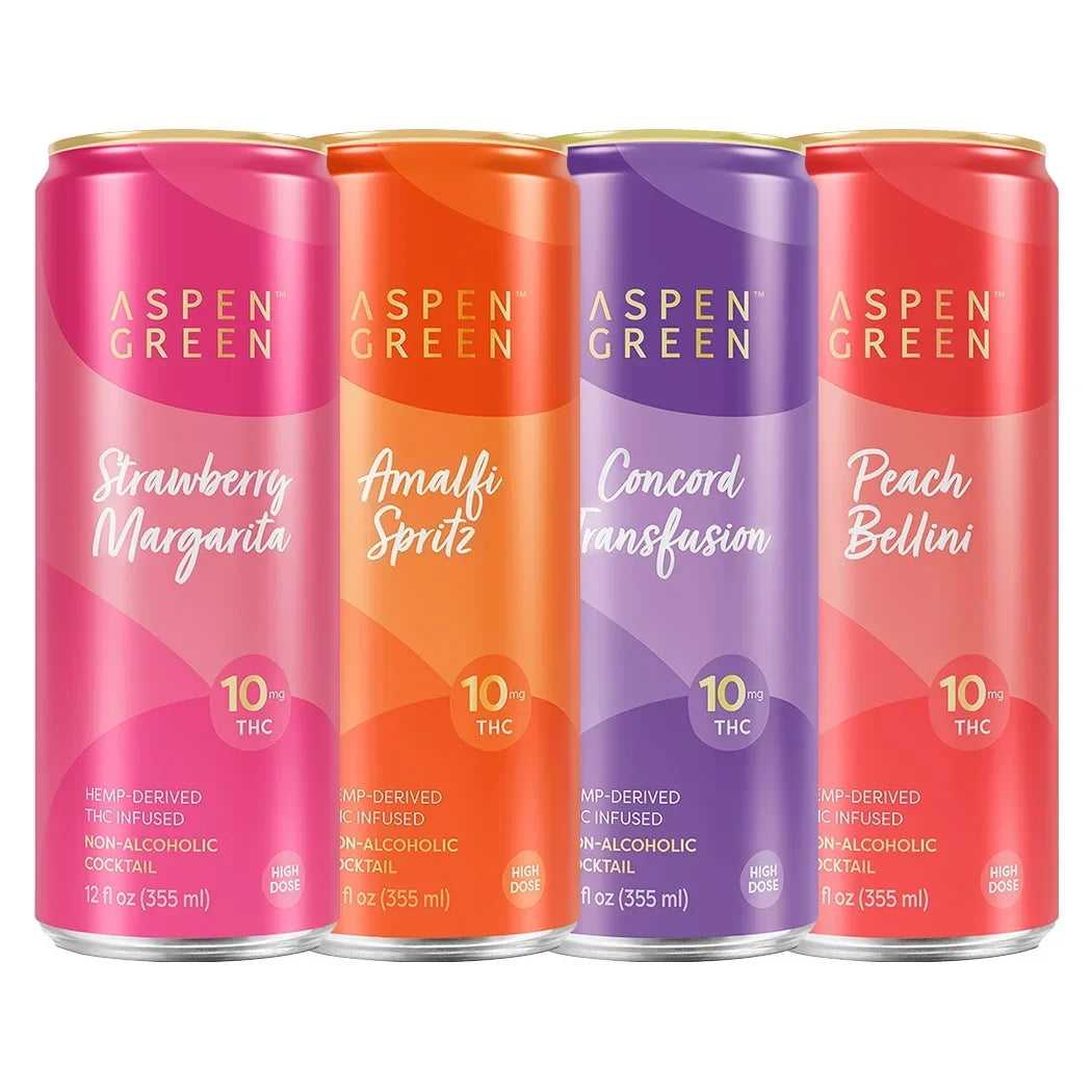 Aspen Green THC Drink Variety Pack - 10mg Best Sales Price - Seltzers