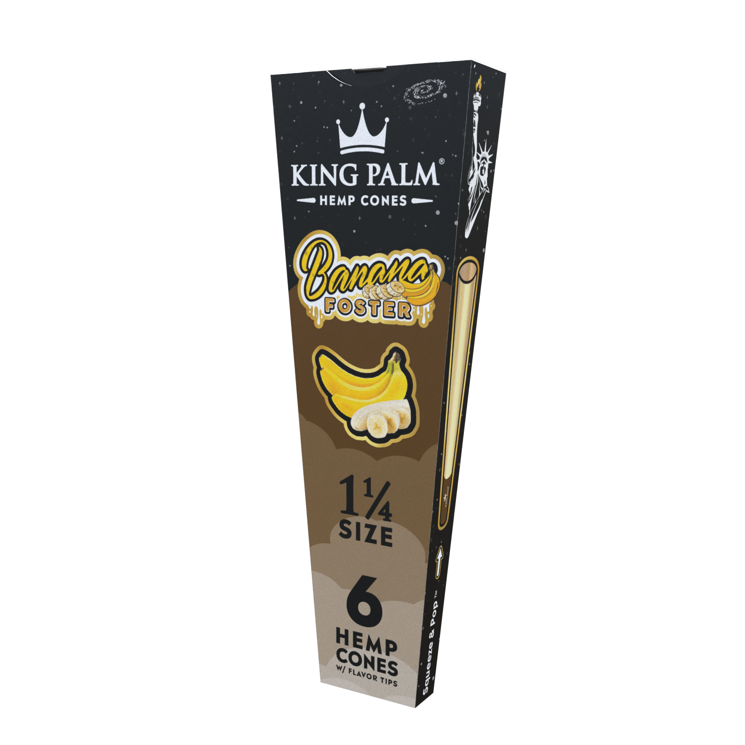 King Palm 6 Hemp Cones - 1 1/4 Size