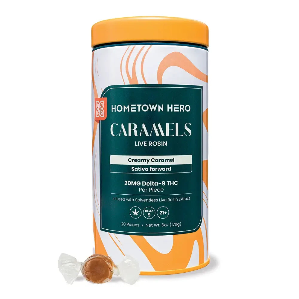 Hometown Hero Live Rosin Delta 9 THC Caramel 200mg - 400mg