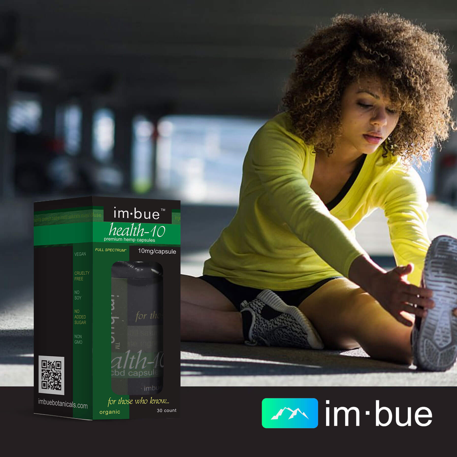 Imbue 10mg CBD Capsules of Full Spectrum Hemp Extract