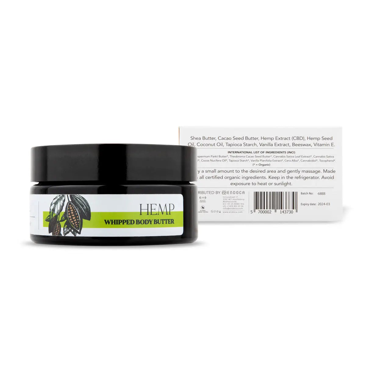Endoca Body butter with 450-1500mg CBD