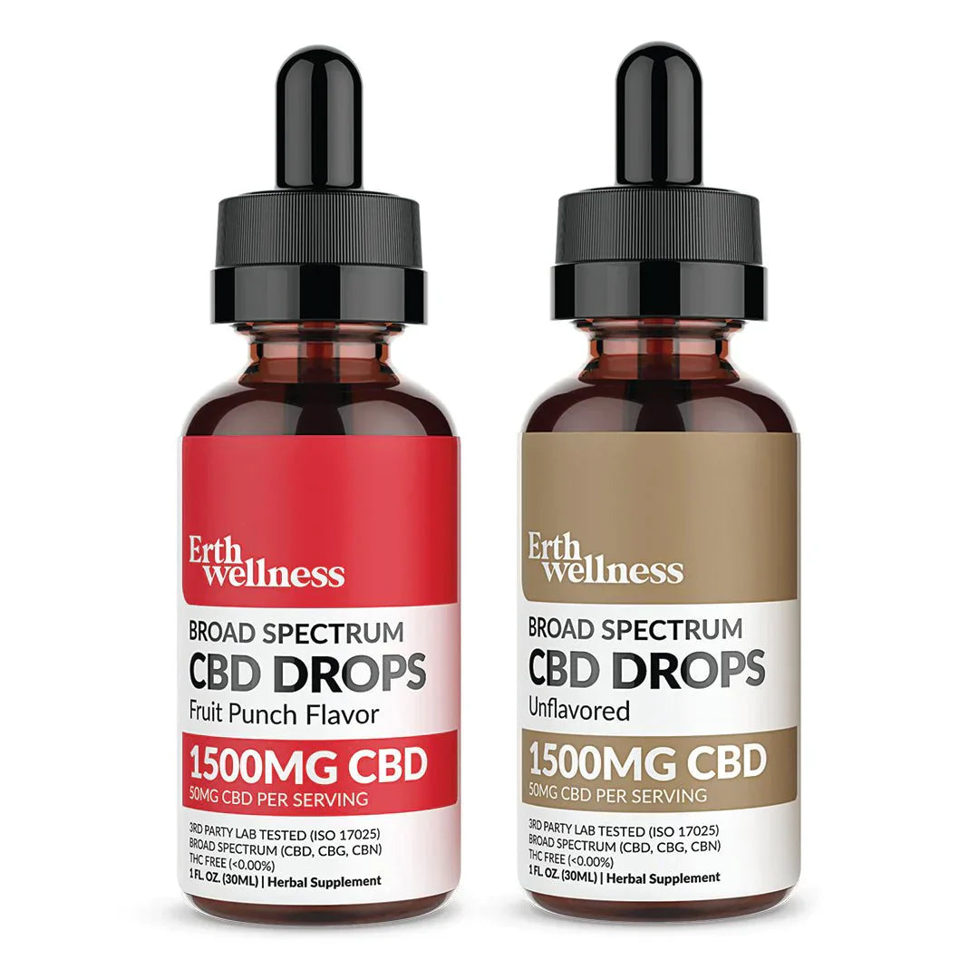 Erth Wellness | Broad Spectrum CBD Drops 1500mg - 3000mg Best Price