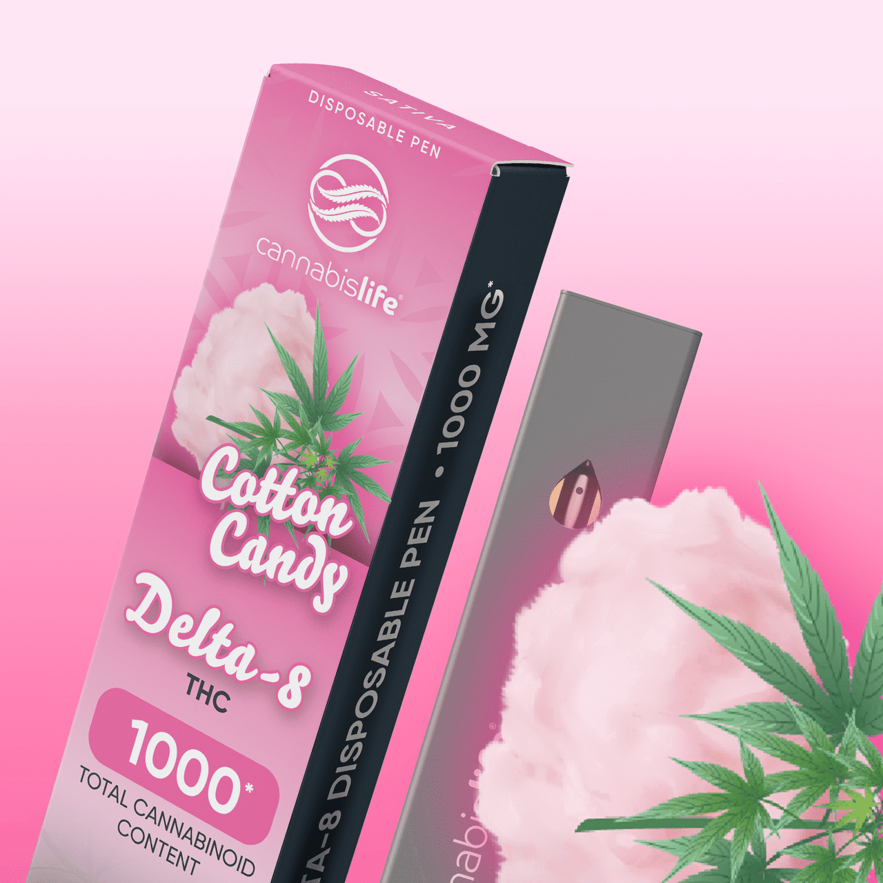 Cannabis Life Cotton Candy Delta 8 Disposable Pen 1000mg