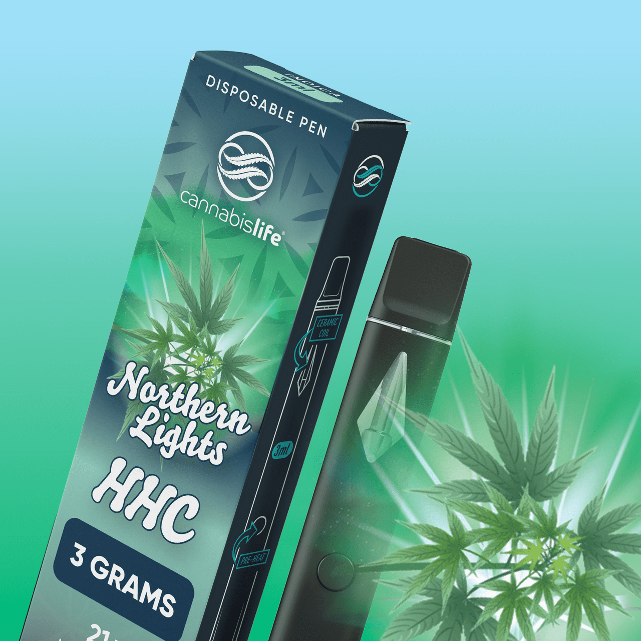 Cannabis Life Northern Lights HHC Vapes 3g Best Price