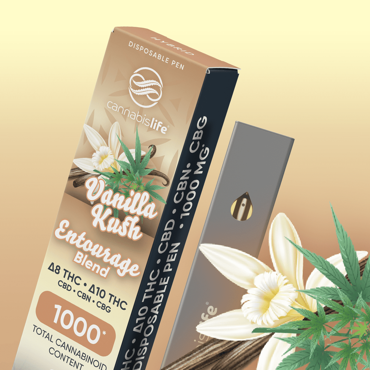 Cannabis Life Vanilla Kush Entourage Disposable Pen 1000mg Best Price