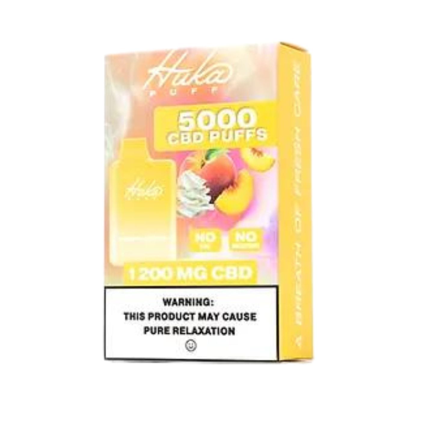 Huka Puff | Peaches & Cream CBD Vape – 5000 Puffs