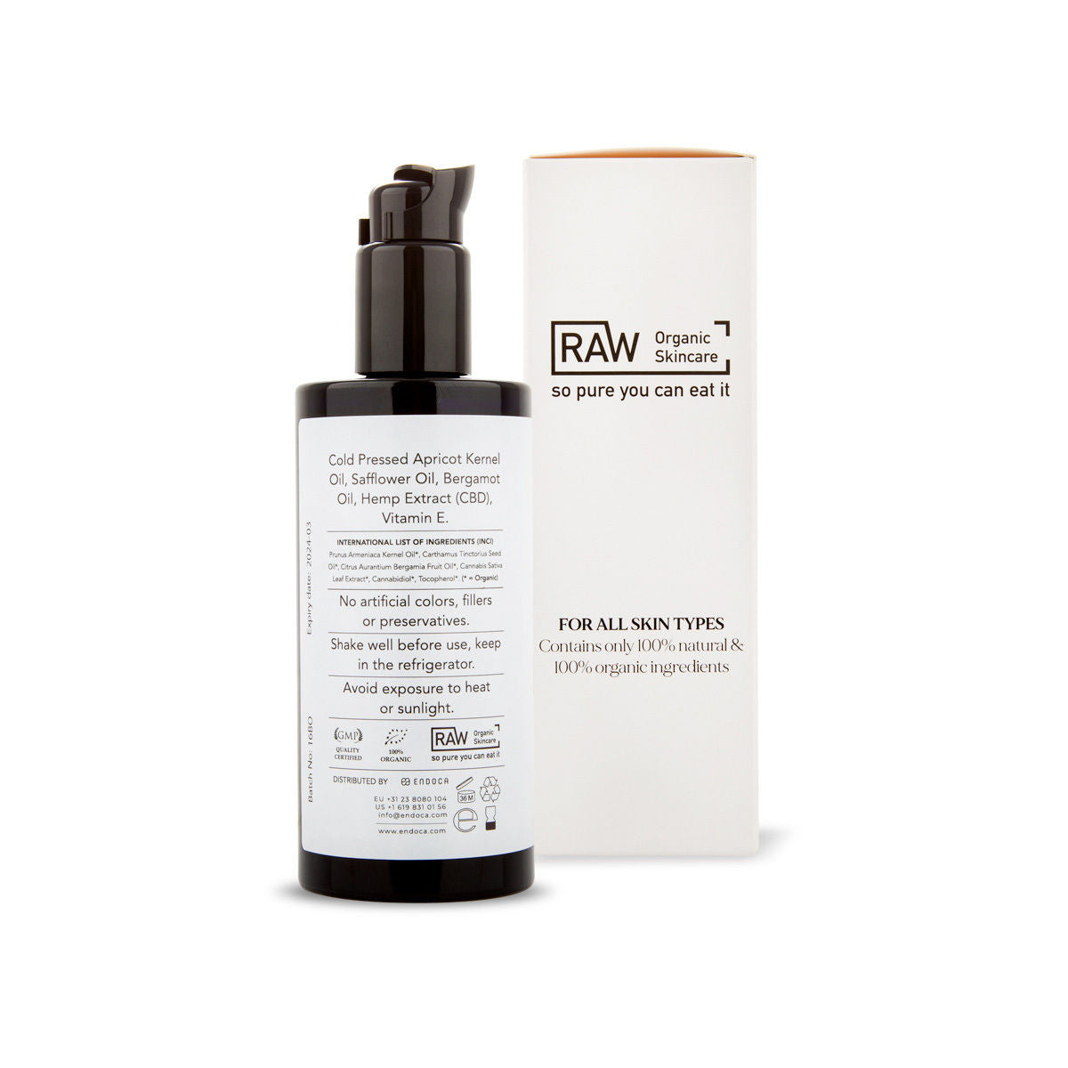 Endoca DE CBD Gesicht und Körper Öl 1.5MG CBD/ML