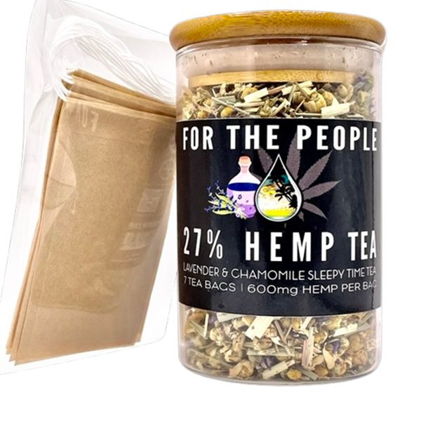 For the People Bulk Hemp Tea – 27% CBD Tea Jar (50 bags) | Pure CBD Now