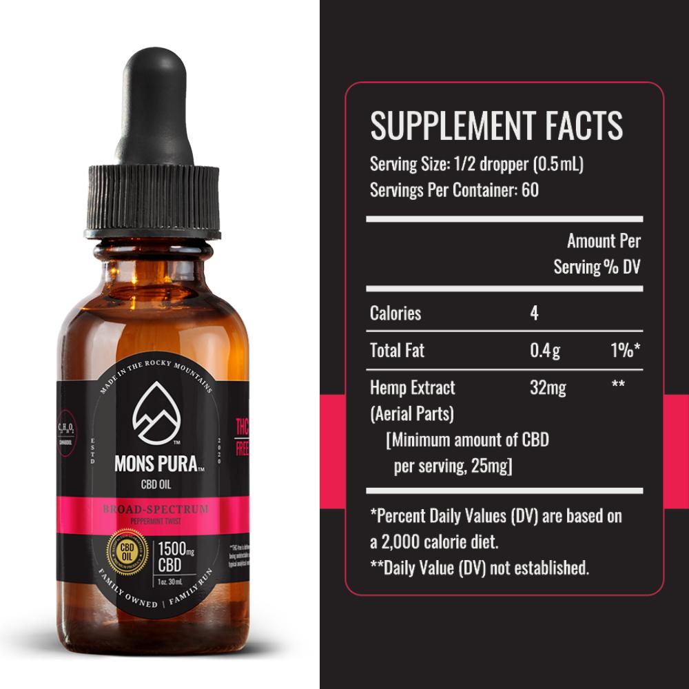 Mons Pura Broad Spectrum 1,500mg Tincture
