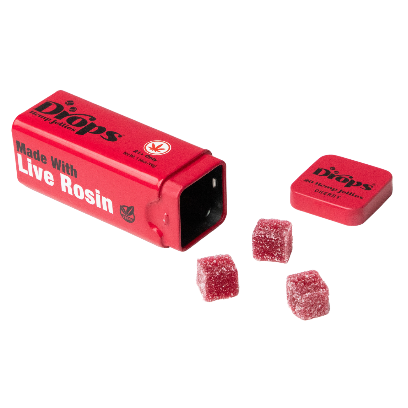 Drops | THC Gummies – Dreamy Cherry | 5mg D9 THC Edibles – 20ct