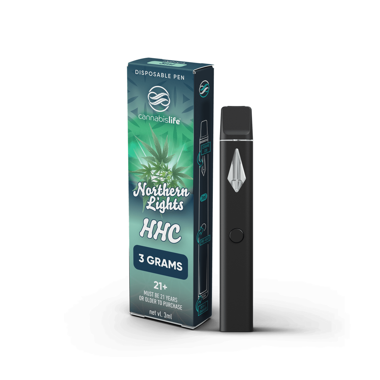 Cannabis Life Northern Lights HHC Vapes 3g Best Price