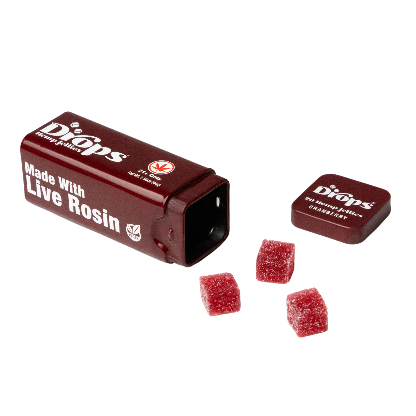 Drops | THC Gummies – Daydreamy Cranberry | 10:1 D9 to CBD Drops Gummies – 20ct