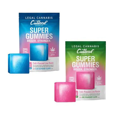 Cutleaf Cold-Pressed Live Rosin CBD/THC Super Gummies 120 mg Best Price