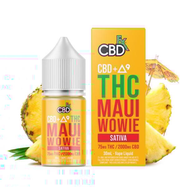 CBDfx CBD + Delta-9 THC Vape Juice: Maui Wowie – Sativa