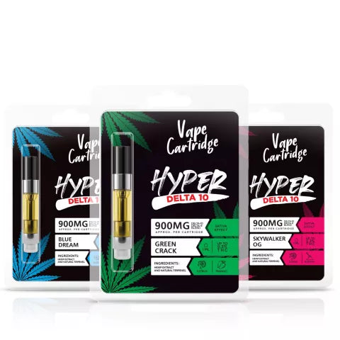 Delta-10 THC Cartridges 3 Pack Bundle - 900mg - Hyper Best Price