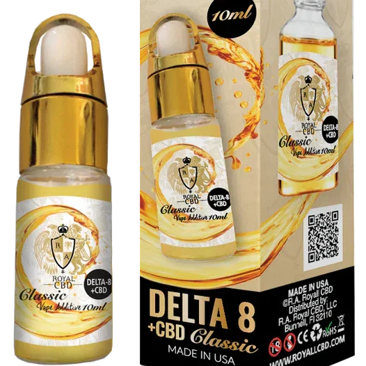 RA Royal CBD | Delta 8 THC + CBD Vape Juice - 10mL
