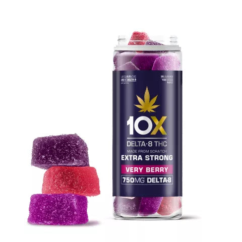 Delta 8 THC Gummies - 25mg - Very Berry - 10X Best Price