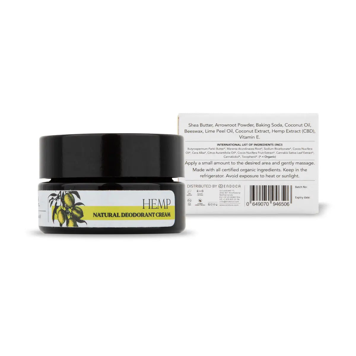 Endoca Natural Deodorant with 10mg CBD/ml