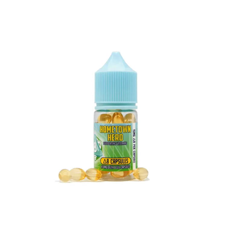 Hometown Hero Delta 8 THC Capsules - 450mg Best Price