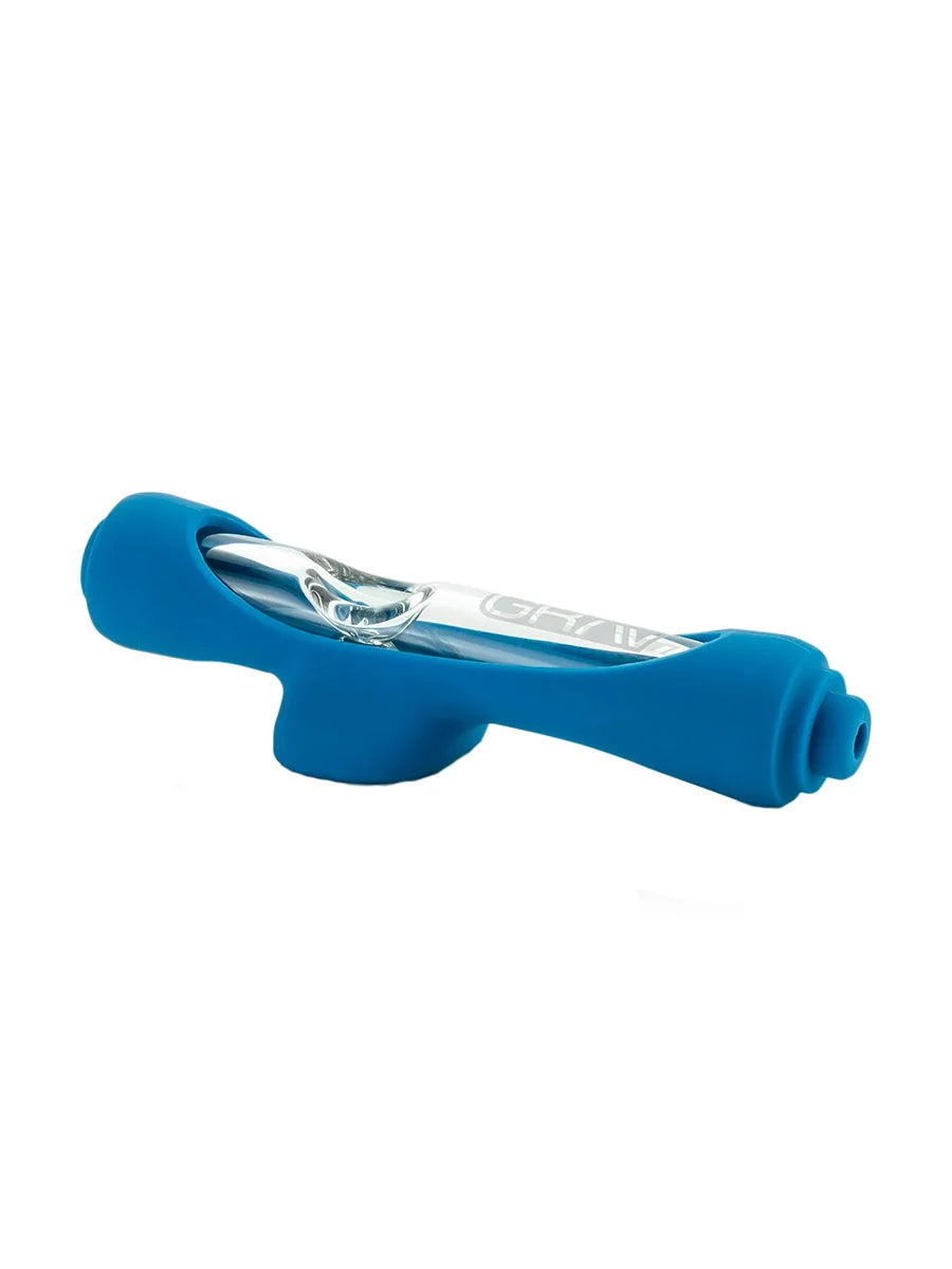Grav Mini Steamroller With Silicone Skin Hand Pipe