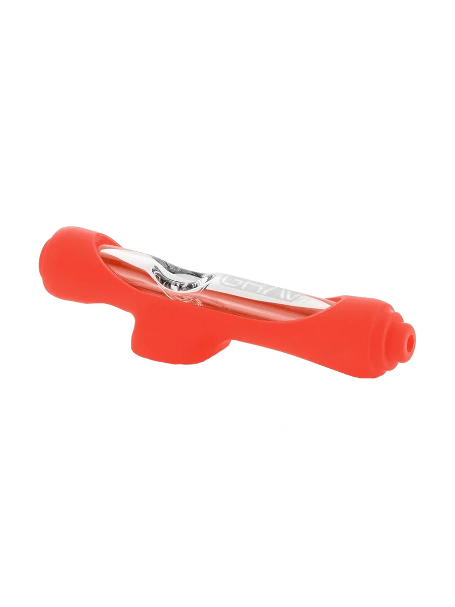 Grav Mini Steamroller With Silicone Skin Hand Pipe