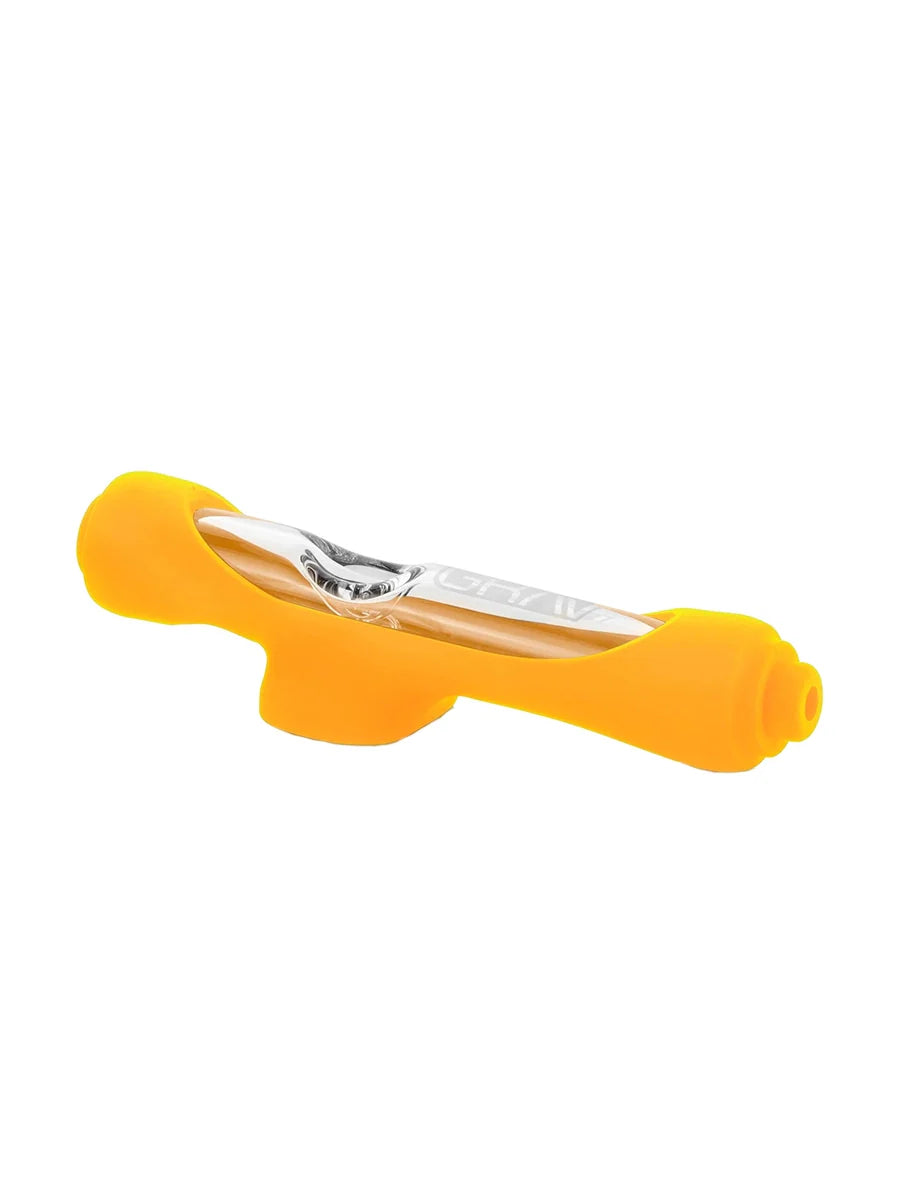 Grav Mini Steamroller With Silicone Skin Hand Pipe