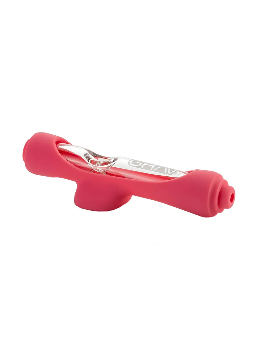 Grav Mini Steamroller With Silicone Skin Hand Pipe