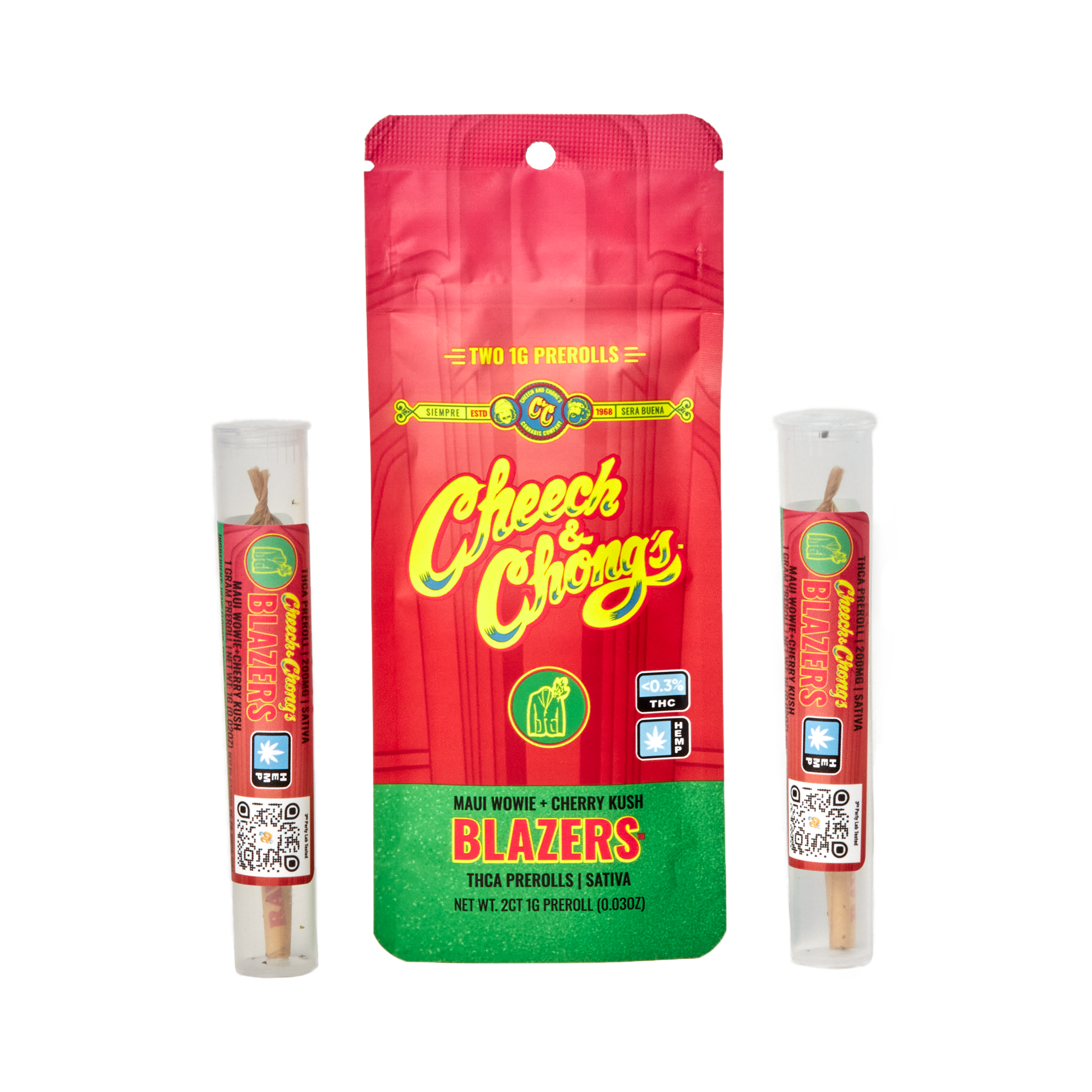 Cheech and Chongs Blazers – Maui Wowie+Cherry Kush – Preroll — Direct From Cheech & Chong