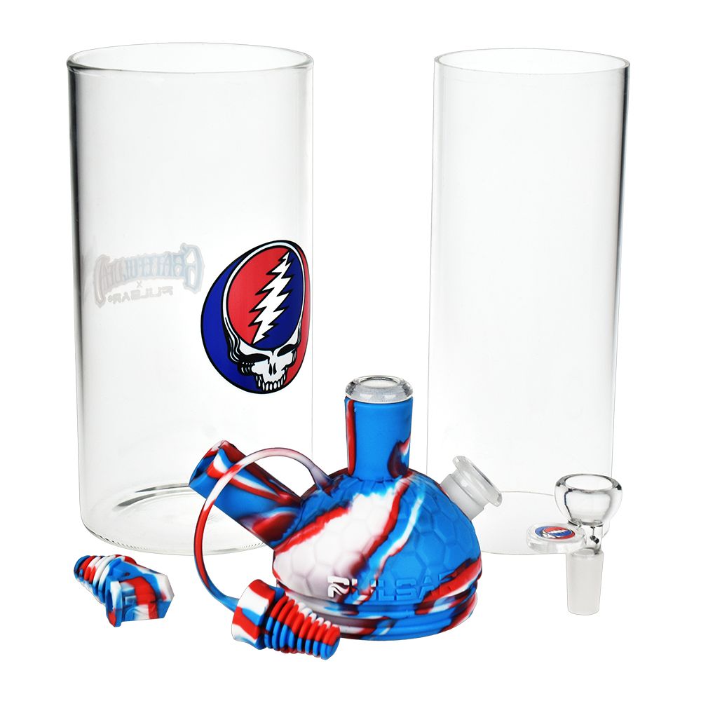 Grateful Dead x Pulsar Silicone & Glass Gravity Water Pipe - 11" Bongs