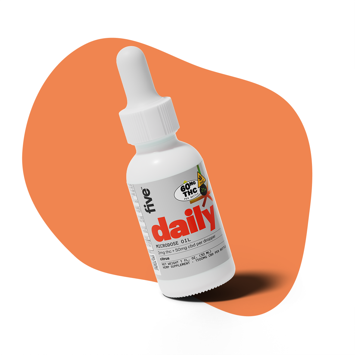 Five CBD daily citrus thc + cbd drops