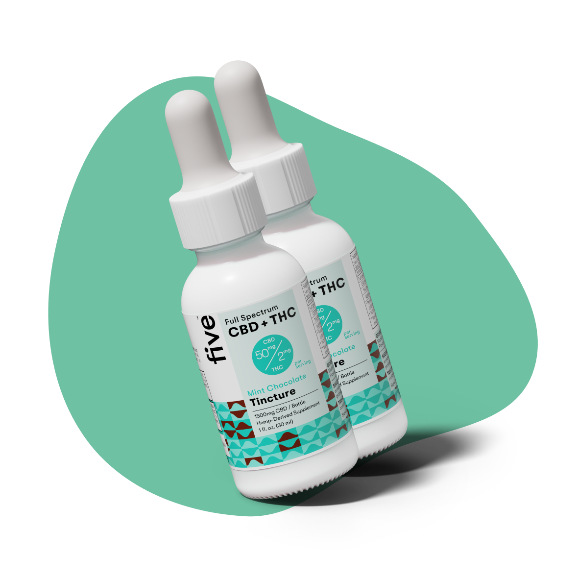 Five CBD daily mint choco thc + cbd drops