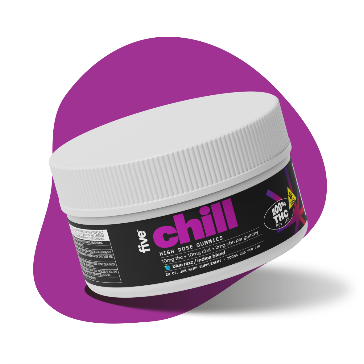 Five CBD indica chill 10mg thc gummies