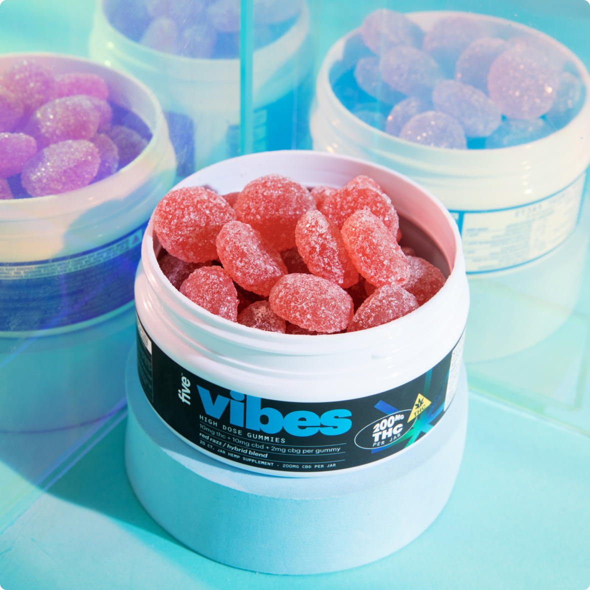 Five CBD fresh vibes every month - d9 gummy variety subscription