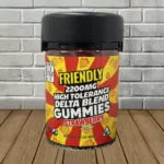 Friendly Hemp High Tolerance D8 + D9 Gummies 2200mg Best Price