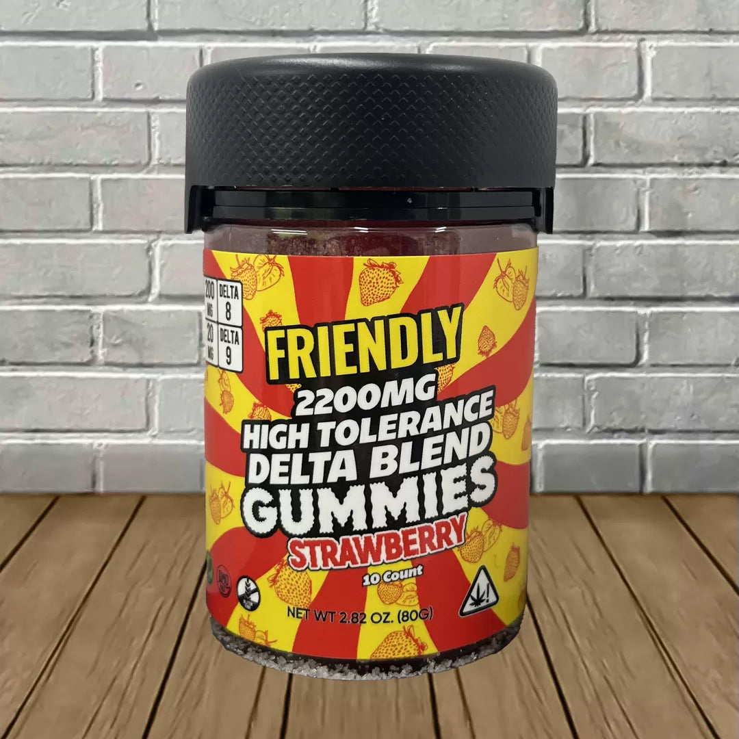 Friendly Hemp High Tolerance D8 + D9 Gummies 2200mg Best Price